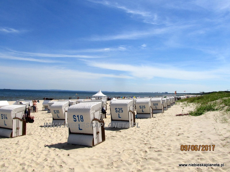 Plaża nad Bałtykiem, na granicy Polsko - Niemieckiej