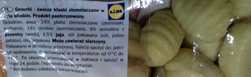 Gnocchi z Lida składniki  